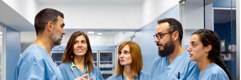 Medical team having a discussion.